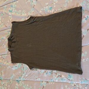 Rachel Zoe Mock Neck Ribbed Tank Top